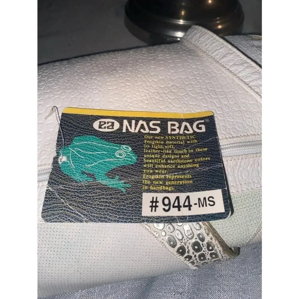 Women's Nas Bag White and Gold and pink Handbag